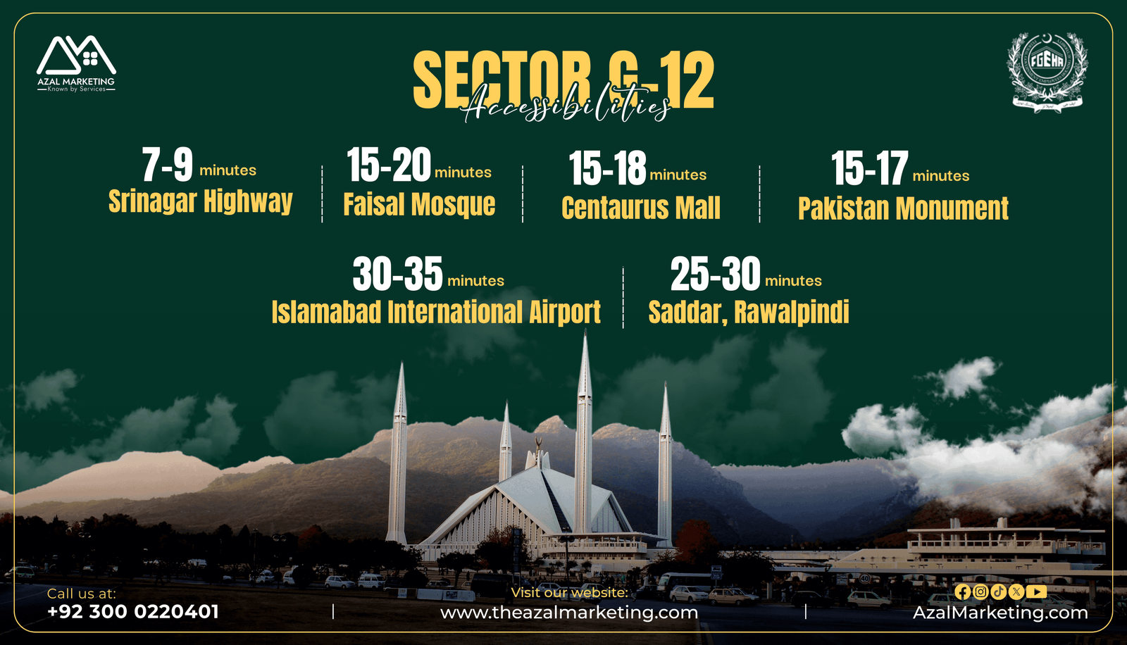 Sector G-12 Islamabad Location Map:<br />
