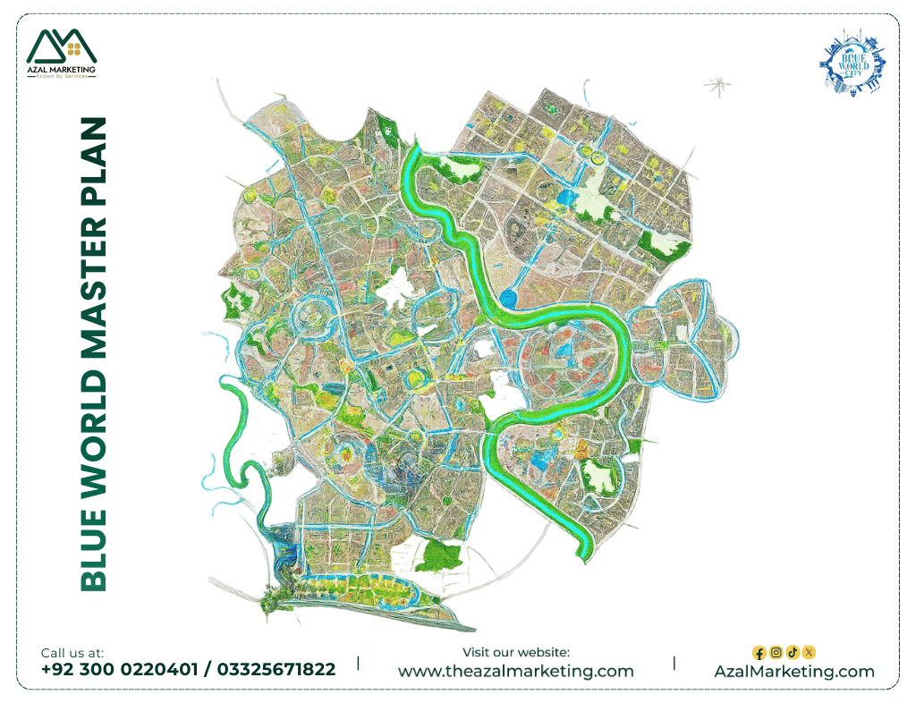 Blue World City Downtown map