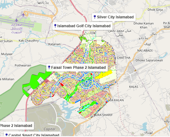 Faisal Town Phase 2 Sector O Map