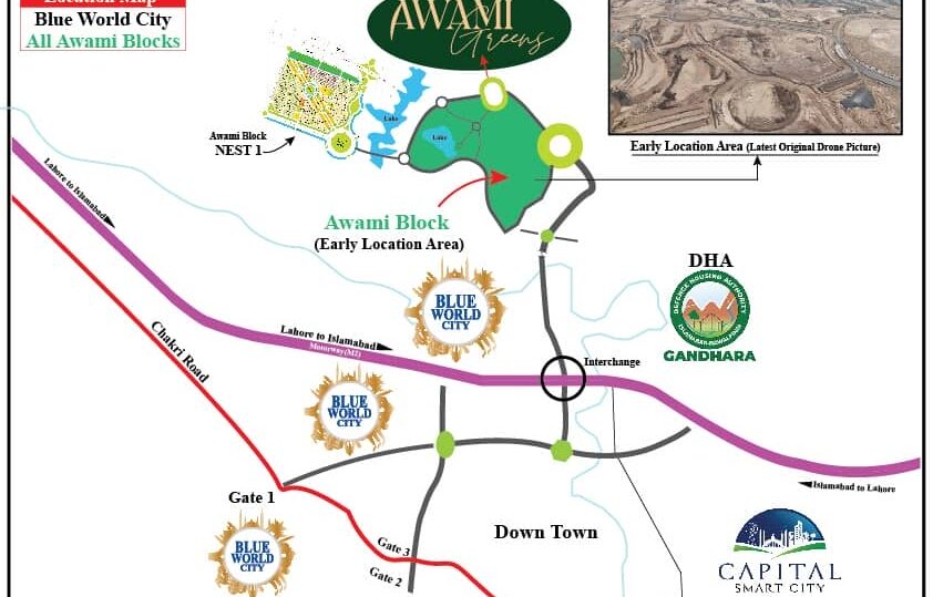 Blue World City Awami Greens Master Plan: