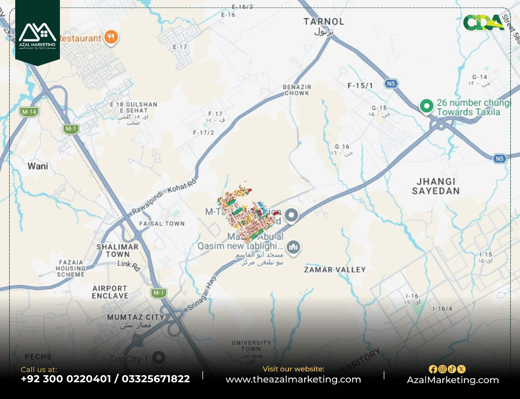Sector g 17 islamabad map